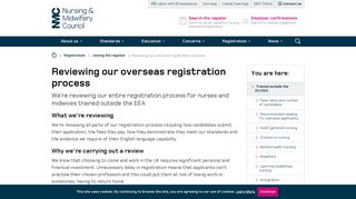 Reviewing our overseas registration process - NMC