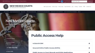 Public Access Help - NM Courts Home