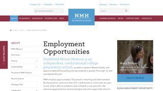 Employment Opportunities - Northfield Mount Hermon: Best Private ...