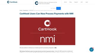 CartHook Users Can Now Process Payments with NMI – CartHook