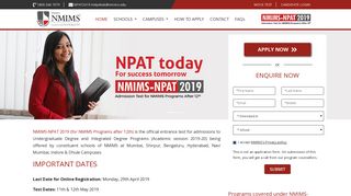 NMIMS - NPAT 2019