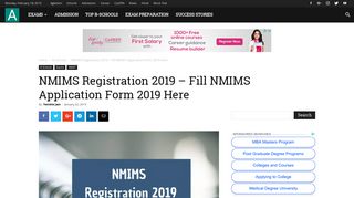 NMIMS Registration 2019 - Fill NMIMS Application Form 2019 Here