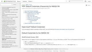 Default Credentials (Passwords) for NMIS8 VM - NMIS - Opmantek ...