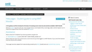 Help pages - Student guide to using NMIT Moodle: Logging in to NMIT ...