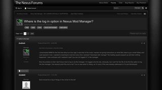 Where is the log in option in Nexus Mod Manager? - Open Beta ...