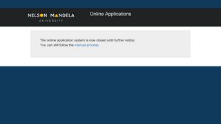 Apply - Online Application - Login - Nelson Mandela University