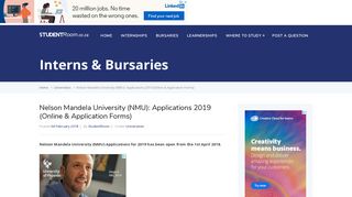 Nelson Mandela University (NMU): Applications 2019 (Online ...