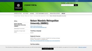 Nelson Mandela Metropolitan University (NMMU) – Student Portal
