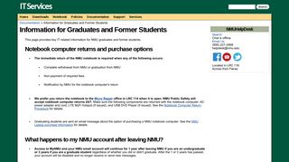 Information for Graduates and Former Students | IT Services - NMU