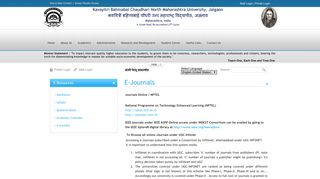 E-Journals - North Maharashtra University