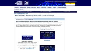 NMVTIS Direct Reporting Service for Junk and Salvage - aamva