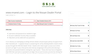 www.nnanet.com - Login to the Nissan Dealer Portal | 16DollarHouse