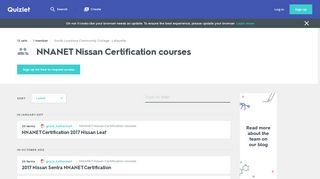 NNANET Nissan Certification courses | Quizlet