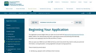 Beginning Your Application - CNO
