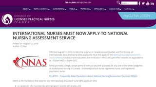 International nurses must now apply to National Nursing Assessment ...