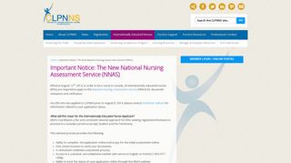 The New National Nursing Assessment Service (NNAS) - College of ...