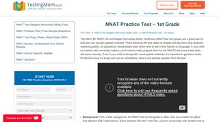 Free NNAT Practice Test | 1st Grade - TestingMom.com