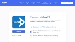 Pearson - NNAT3 - Clever application gallery | Clever