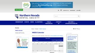 NNDS Calendar - Northern Nevada Dental Society