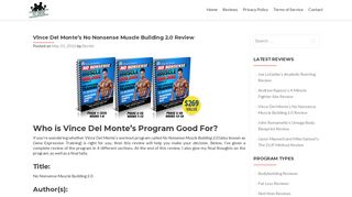 Vince Del Monte | No Nonsense Muscle Building 2.0 Review - Fit Critic
