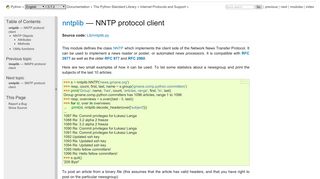 nntplib — NNTP protocol client — Python 3.7.2 documentation