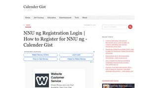 NNU ng Registration Login | How to Register for NNU ng -Calender Gist