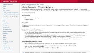 Guest Accounts - Wireless Network - IT Services - NNU IT Services