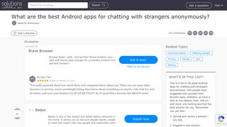 20 Best Android apps for chatting with strangers anonymously 2019