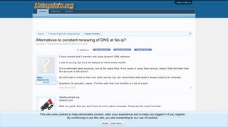 Alternatives to constant renewing of DNS at No-ip? | LinksysInfo.org