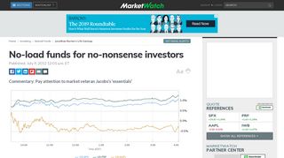 No-load funds for no-nonsense investors - MarketWatch