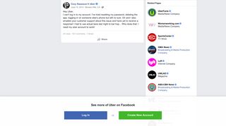 Cory Swanson - Hey Uber, I can't log in to my account.... | Facebook