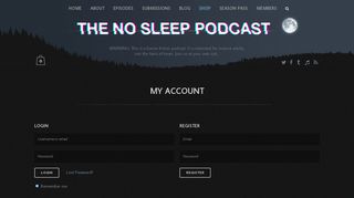 My Account - The NoSleep Podcast