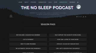 Season Pass - The NoSleep Podcast