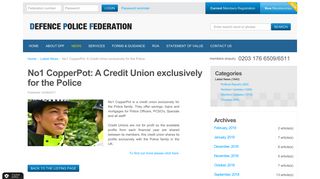 No1 CopperPot: A Credit Union exclusively for the Police