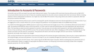 Passwords - Geophysical Fluid Dynamics Laboratory - NOAA