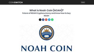 What is Noah Coin - An Ultimate Guide on NOAH crypto - CoinSwitch