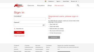Account login - Store - Nobel Biocare