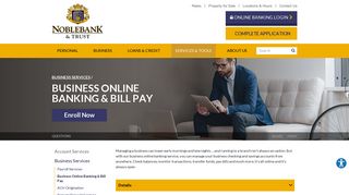 Business Online Banking & Bill Pay | NobleBank & Trust | Anniston, AL ...