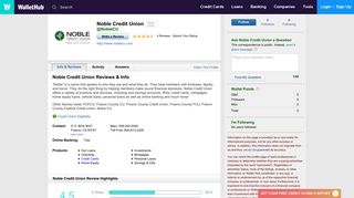 Noble Credit Union Reviews - WalletHub