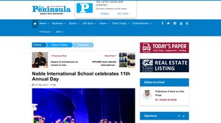 Noble International School celebrates 11th Annual Day - The ...