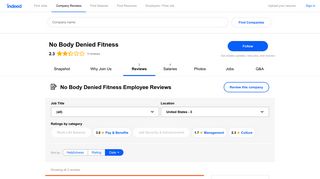 Working at No Body Denied Fitness: Employee Reviews | Indeed.com