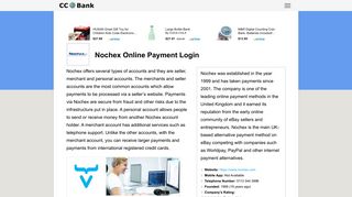 Nochex Online Payment Login - CC Bank
