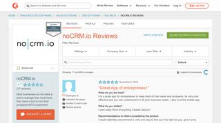 noCRM.io Reviews 2018 | G2 Crowd