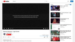 Eternum Nocturne - Login Screen - YouTube