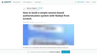 How to build a simple session-based authentication system with ...