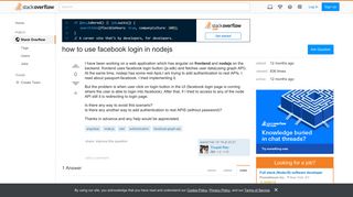 how to use facebook login in nodejs - Stack Overflow