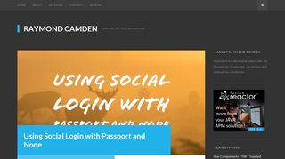 Using Social Login with Passport and Node - Raymond Camden