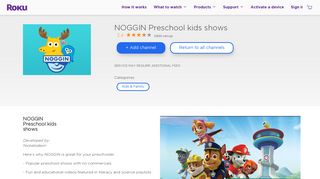 NOGGIN Preschool kids shows | Roku Channel Store | Roku