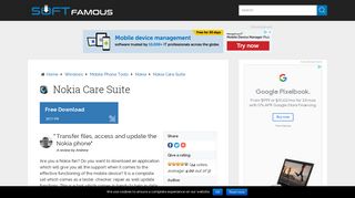 Nokia Care Suite Download Free for Windows 10, 7, 8/8.1 (64 bit / 32 bit)