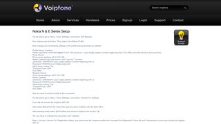 Voipfone - Nokia E And N Series Setup